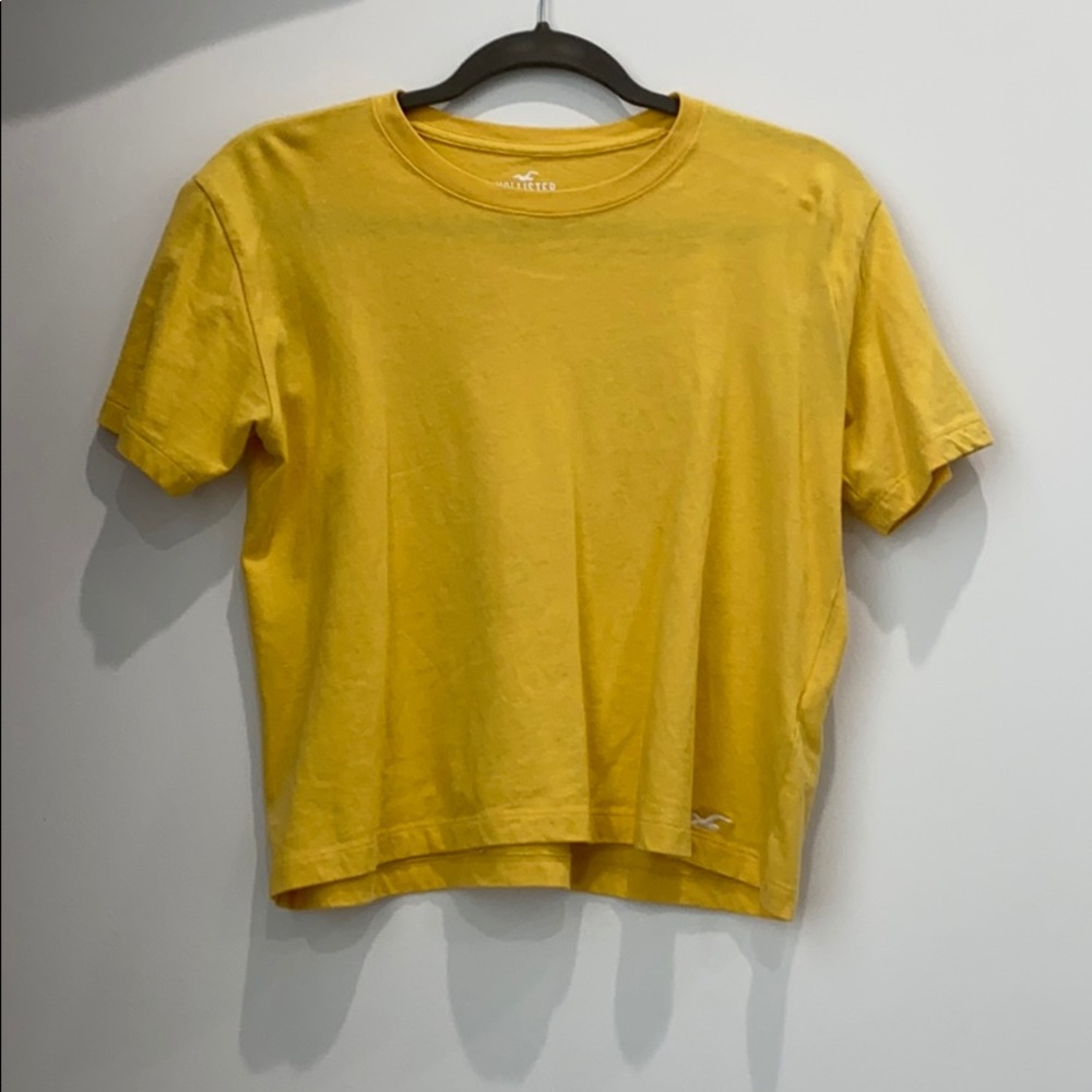 Plain yellow shirt from Hollister.